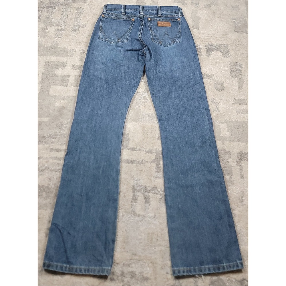 Wrangler Retro Slim Bootcut Men's Denim Jeans Blue Casual Workwear Size 29x32 - Picture 9 of 10